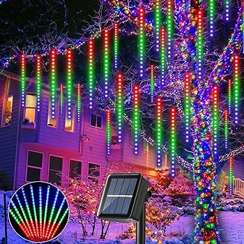 Amazon.co.jp: イルミネーションライト 屋外 ソーラー 30cm 8本 流れ星